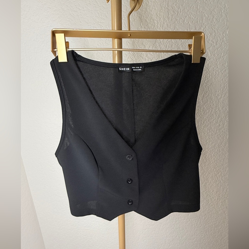 Black Buttoned Blouse